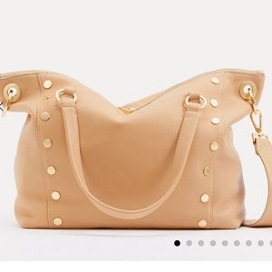 Hammitt Daniel large toast tan brushed gold tote crossbody like new leather bag